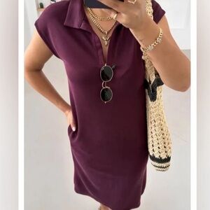 FRANK & EILEEN Lauren Maroon Polo Mini Dress